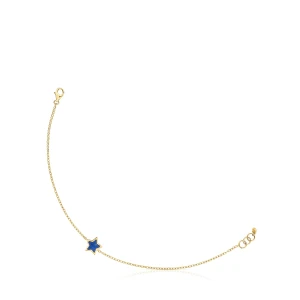 Bransoletka Łańcuszkowa Xxs Z 14-Karatowego Złota Z Lapis Lazuli - Tous Rozmiar
