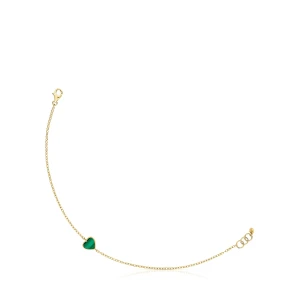 Bransoletka Łańcuszkowa Xxs Z 14-Karatowego Złota Z Malachitem - Tous Rozmiar