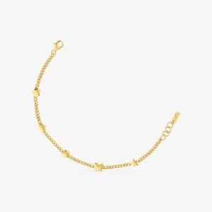 Bransoletka Łańcuszkowa Ze Srebra Powlekanego 18-Karatowym Złotem Z Motywami Bold Motif - Tous