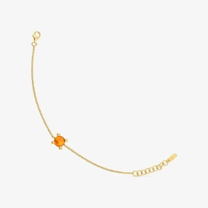 Bransoletka Łańcuszkowa Ze Srebra Powlekanego Złotem 18-Karatowym Z Bursztynem Color Pills - Tous