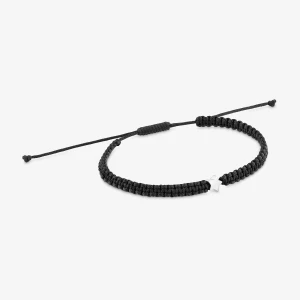 Bransoletka Łańcuszkowa Ze Srebra Z Czarnego Nylonu Z Gwiazdką Tous Motifs - Tous