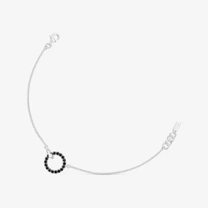 Bransoletka Łańcuszkowa Ze Srebra Z Czarnym Spinelem Tous Straight - Tous Rozmiar