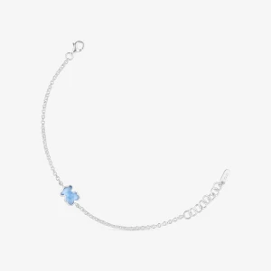 Bransoletka Łańcuszkowa Ze Srebra Z Laboratoryjnie Hodowanym Niebieskim Spinelem Icon Color Lgg - Tous