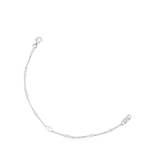 Bransoletka Łańcuszkowa Ze Srebra Z Perłami Hodowlanymi I Charmsem W Kształcie Misia Sweet Dolls - Tous