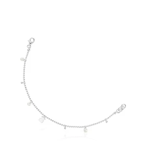 Bransoletka Łańcuszkowa Ze Srebra Z Perłami Hodowlanymi I Charmsem W Kształcie Misia Sweet Dolls - Tous