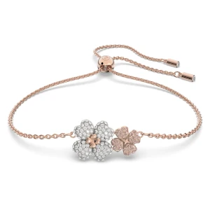 Bransoletka Latisha, Kwiat, Różnokolorowa, Powłoka w odcieniu różowego złota Swarovski