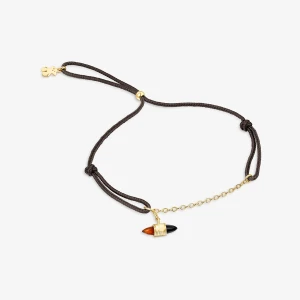 Bransoletka Lure Z Nylonu I Złota Z Karneolem I Onyksem - Tous