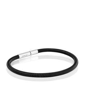 Bransoletka Mesh Tube 19 Cm Z Czarnej Stali Ip - Tous Rozmiar