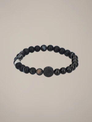 Bransoletka Męska z Agatem Marmurkowym Lancerto