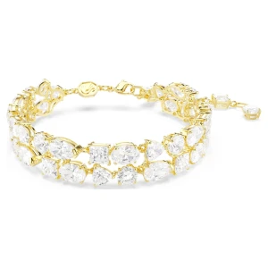 Bransoletka Mesmera, Szlify różnorodne, Biała, Powłoka w odcieniu złota Swarovski