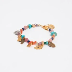Bransoletka metalowe sylwetki wielobarwne kamyczki BIMBA Y LOLA