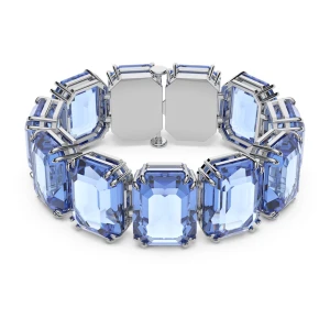 Bransoletka Millenia, Duże kryształy, Szlif ośmiokątny, Niebieska, Powłoka z rodu Swarovski