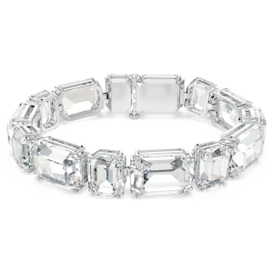 Bransoletka Millenia, Szlif ośmiokątny, Biała, Powłoka z rodu Swarovski