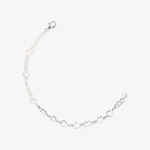 Bransoletka Mini Icons Wykonana Ze Srebra I Hodowlanych Pereł Z Charmsami - Tous Rozmiar