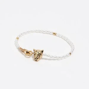 Bransoletka pantera i perły złota BIMBA Y LOLA
