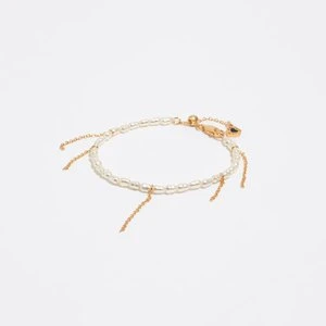 Bransoletka perły i łańcuszek złota BIMBA Y LOLA