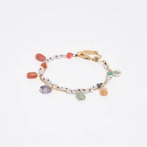 Bransoletka podwójna perły i kamyczki wielobarwna BIMBA Y LOLA