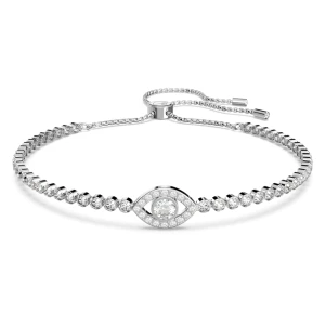 Bransoletka Subtle, „Złe oko”, Biała, Powłoka z rodu Swarovski