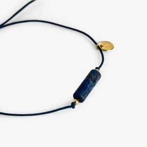 Bransoletka sznurkowa; z lapis lazuli Ania Kruk GRANATOWY