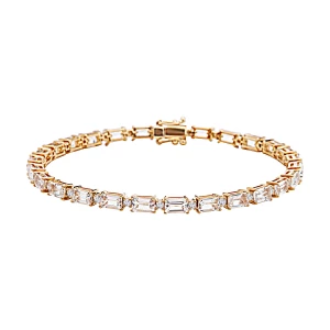 Bransoletka tenisowa złota z topazami i diamentami - Daylight Daylight - Biżuteria YES