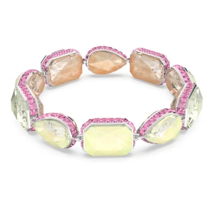 Bransoletka Tennis Chroma, Zapięcie magnetyczne, kryształy w różnorodnych szlifach, Różnokolorowa, Powłoka z rodu Swarovski