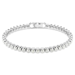 Bransoletka Tennis Imber Emily, Szlif okrągły, Biała, Powłoka z rodu Swarovski