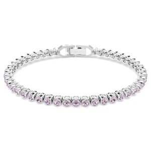 Bransoletka Tennis Imber Emily, Szlif okrągły, Fioletowa, Powłoka z rodu Swarovski
