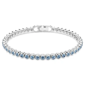 Bransoletka Tennis Imber Emily, Szlif okrągły, Niebieska, Powłoka z rodu Swarovski