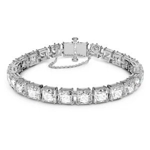 Bransoletka Tennis Matrix, Biała, Powłoka z rodu Swarovski