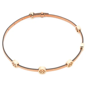 Bransoletka Tory Burch Miller Double-Wrap Bracelet 82720 Brązowy