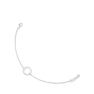 Bransoletka Tous Fellow Wykonana Ze Srebra Z Perłą I Misiem - Tous