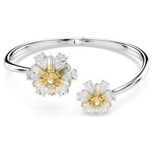 Bransoletka typu bangle Idyllia, Kwiat, Żółta, Powłoka z rodu Swarovski