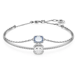 Bransoletka typu bangle Stilla, Szlify różnorodne, Niebieska, Powłoka z rodu Swarovski