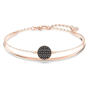Bransoletka typu bangle Sublima, Szara, Powłoka w odcieniu różowego złota Swarovski