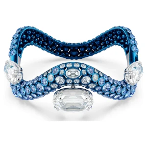 Bransoletka typu bangle Sublima, Szlify różnorodne, Niebieska, Powłoka w odcieniu błękitu Swarovski