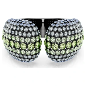 Bransoletka typu mankiet Sublima, Szlif okrągły, Różnokolorowa, Powłoka z rutenu Swarovski