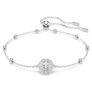 Bransoletka Una Angelic, Szlif okrągły, Biała, Powłoka z rodu Swarovski