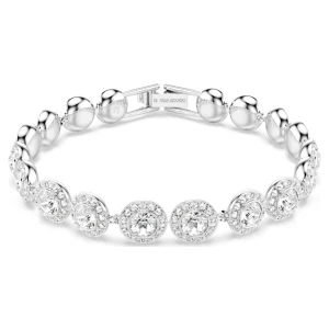 Bransoletka Una Angelic, Szlif okrągły, Biała, Powłoka z rodu Swarovski