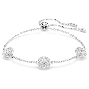 Bransoletka Una Angelic, Szlif okrągły, Dwustronne motywy, Biała, Powłoka z rodu Swarovski