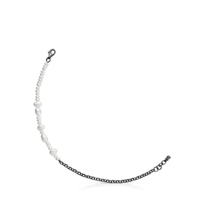 Bransoletka Virtual Garden Wykonana Z Ciemnego Srebra Z Perłami Hodowlanymi - Tous