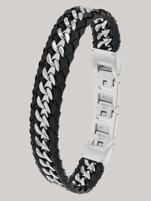 Bransoletka w kolorze srebrno-czarnym Joop