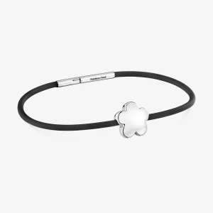 Bransoletka Z 12-Milimetrowym Kwiatem Ze Srebra I Gumy Tous Bold Motif - Tous Rozmiar