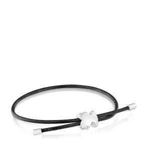 Bransoletka Z 12-Milimetrowym Misiem Ze Srebra I Gumy Tous Bold Motif - Tous Rozmiar