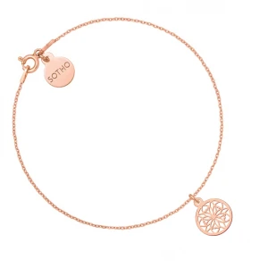Bransoletka z ażurową rozetką z różowego złota SOTHO