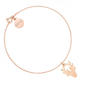 Bransoletka z jeleniem z różowego złota SOTHO