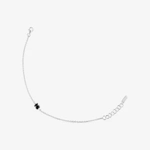 Bransoletka Z Łańcuszka Ze Srebra, Z Onyksowym Motywem W Kształcie Misia 6 Mm Tous Icon Color - Tous