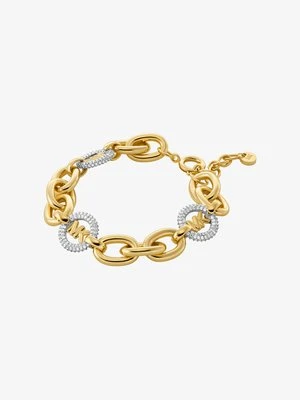 Bransoletka z łańcuszkiem oraz kryształkami pavé z logo Michael Kors DWA KOLORY (Srebrny)