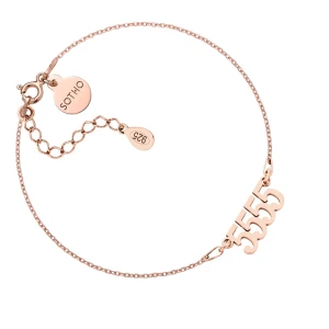 Bransoletka z liczbami anielskimi z różowego złota : liczby anielskie 4 - 7777 SOTHO