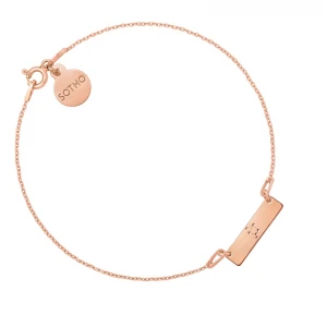 Bransoletka z matowego różowego złota z konstelacją Wagi SOTHO