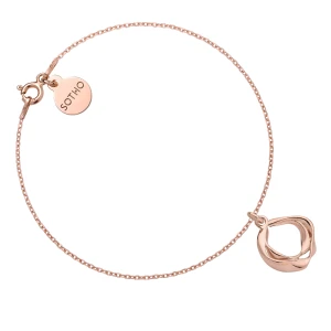 Bransoletka z ozdobną zawieszką z różowego złota SOTHO